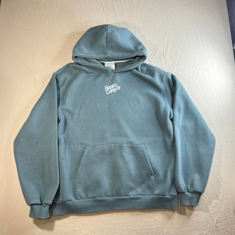 Happy Camp3r "reality is created by the mind" blue hoodie Size XL - Picture 2 of 7